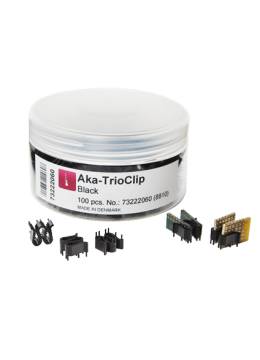 Aka-TrioClip Black 100 Pcs.